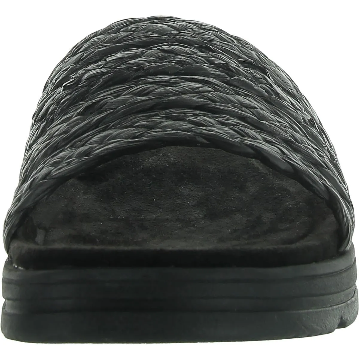 Easy Spirit Womens Salma Woven Slide Sandals Black 8.5 Wide (C,D,W)