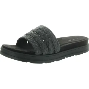 Easy Spirit Womens Salma Woven Slide Sandals Black 8.5 Wide (C,D,W)