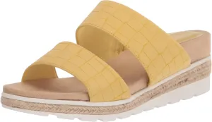 Easy Street Womens Maryann Faux Leather Embossed Heels
