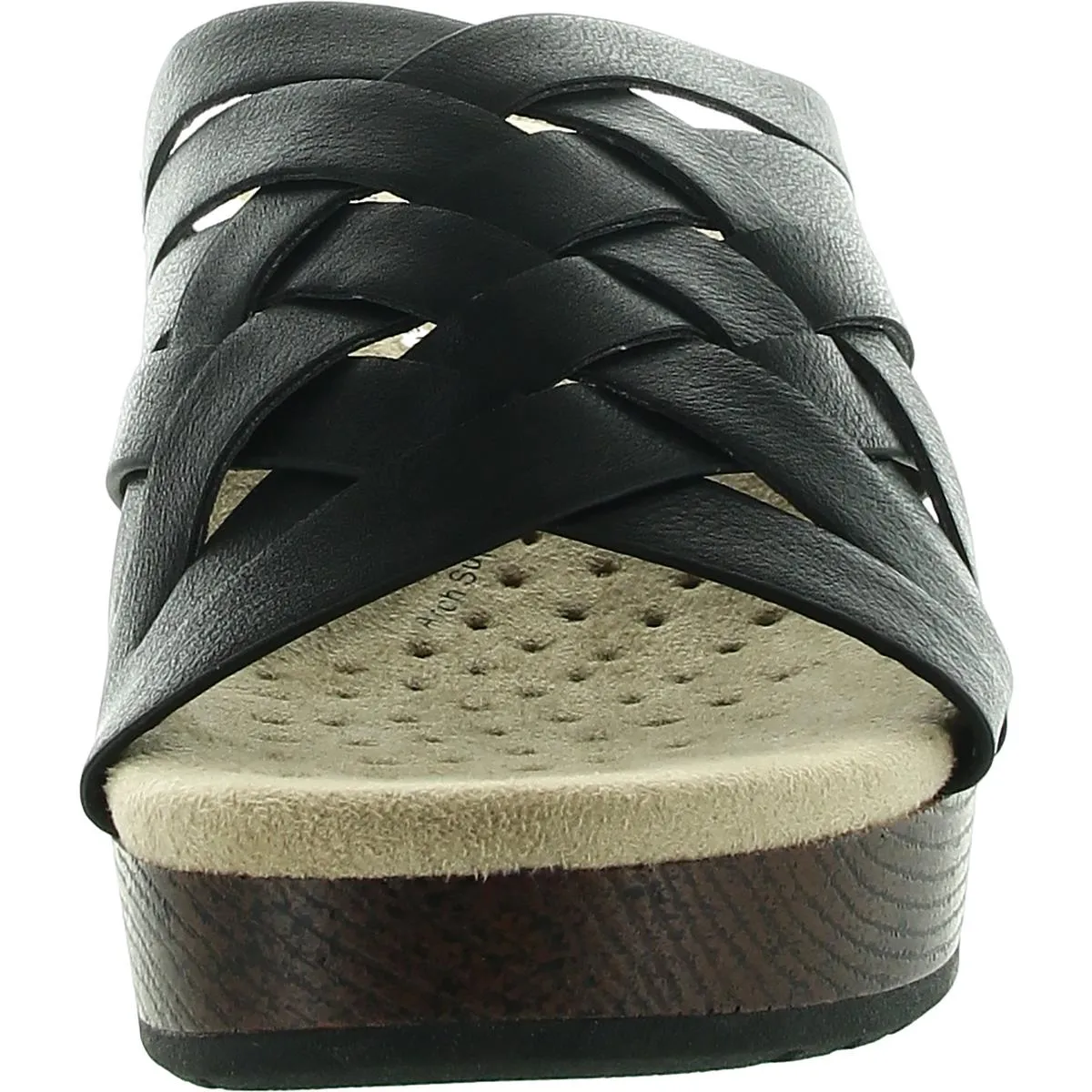 Easy Works by Easy Street Womens Strappy  Slide Sandals