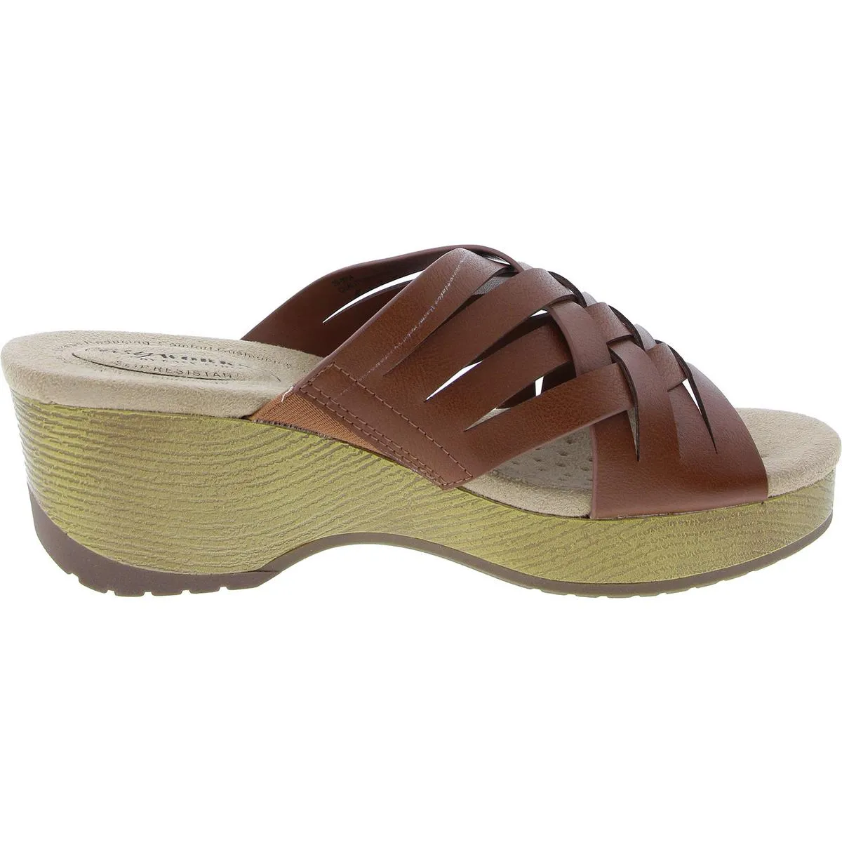 Easy Works by Easy Street Womens Strappy  Slide Sandals