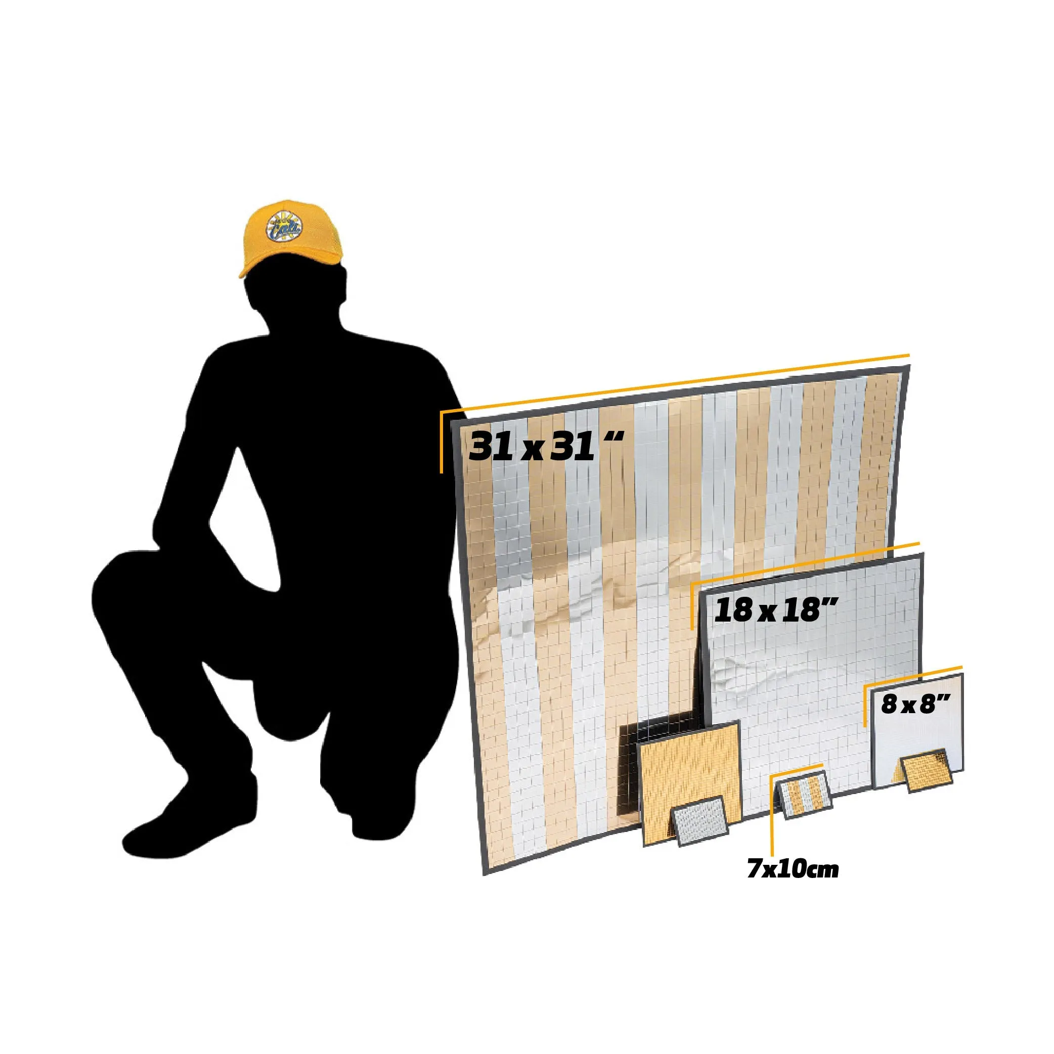 EFLECT SM Reflector Kit - small 8" complete multi-mirror bendable reflector set (0CAEF-B8-W)