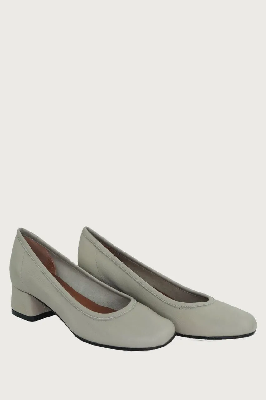 Elena Light Grey Leather