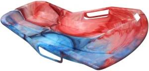 ESP 37" Dayglow Sno Sprint Racer Sled – Unique Tie Dye Design – Bright Neon Colors Glow in Sunlit Snow