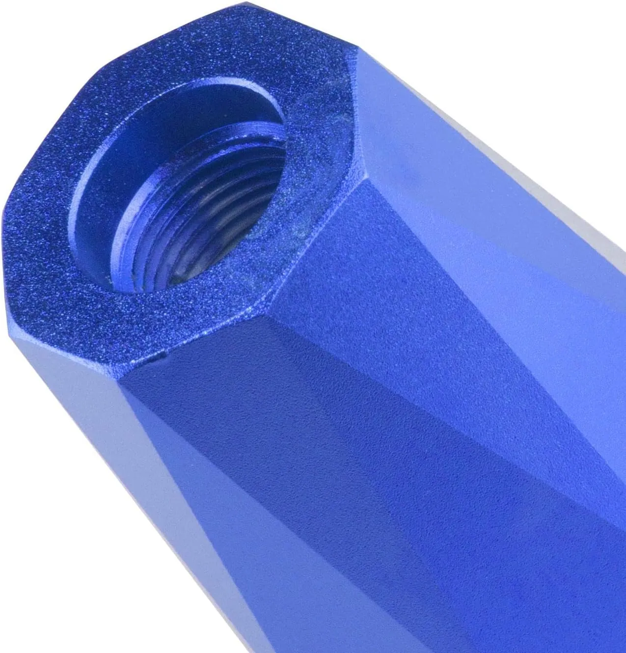 EZAUTO WRAP Universal Blue Diamond Shifter Chrome Aluminum Automatic Shift Knob Stick Manal Gear Lever Handle with 3 Threaded Adapters