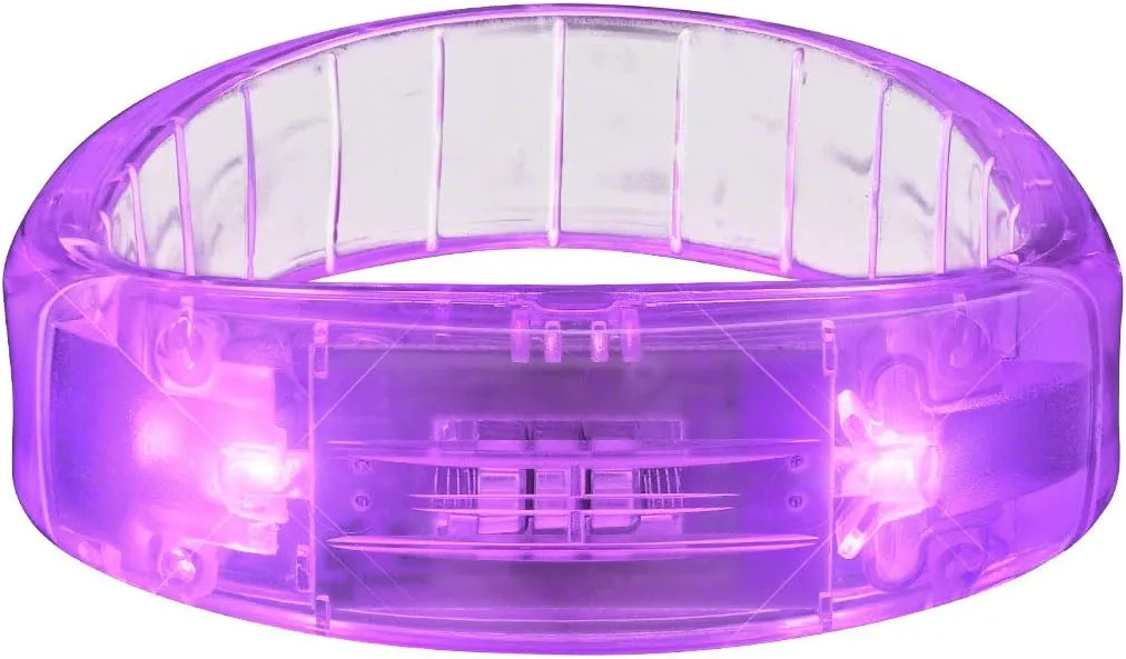 FlashingBlinkyLights Purple LED Fashion Light Up Bracelets