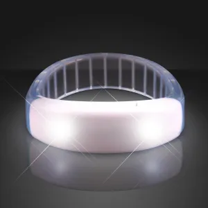 FlashingBlinkyLights White Fashion LED Light Up Bracelet