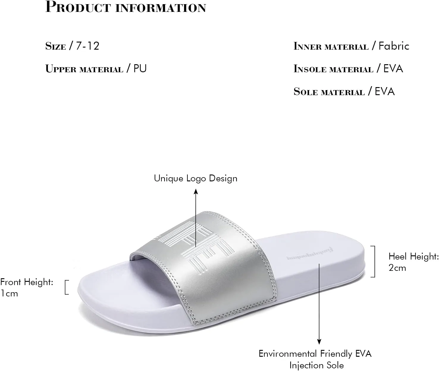 FUNKYMONKEY Men's Casual Sandal Slippers Outdoor Indoor Slide for Men