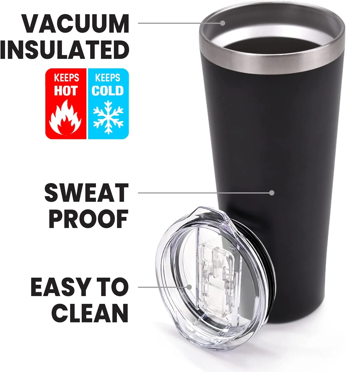 Green Lantern OFFICIAL Character Pattern 20 oz Travel Tumbler, Stainless Steel, Vacuum Insulated with Leak Resistant Slide-Lock Lid