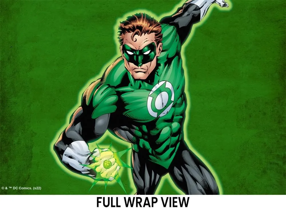 Green Lantern OFFICIAL Character Pattern 20 oz Travel Tumbler, Stainless Steel, Vacuum Insulated with Leak Resistant Slide-Lock Lid
