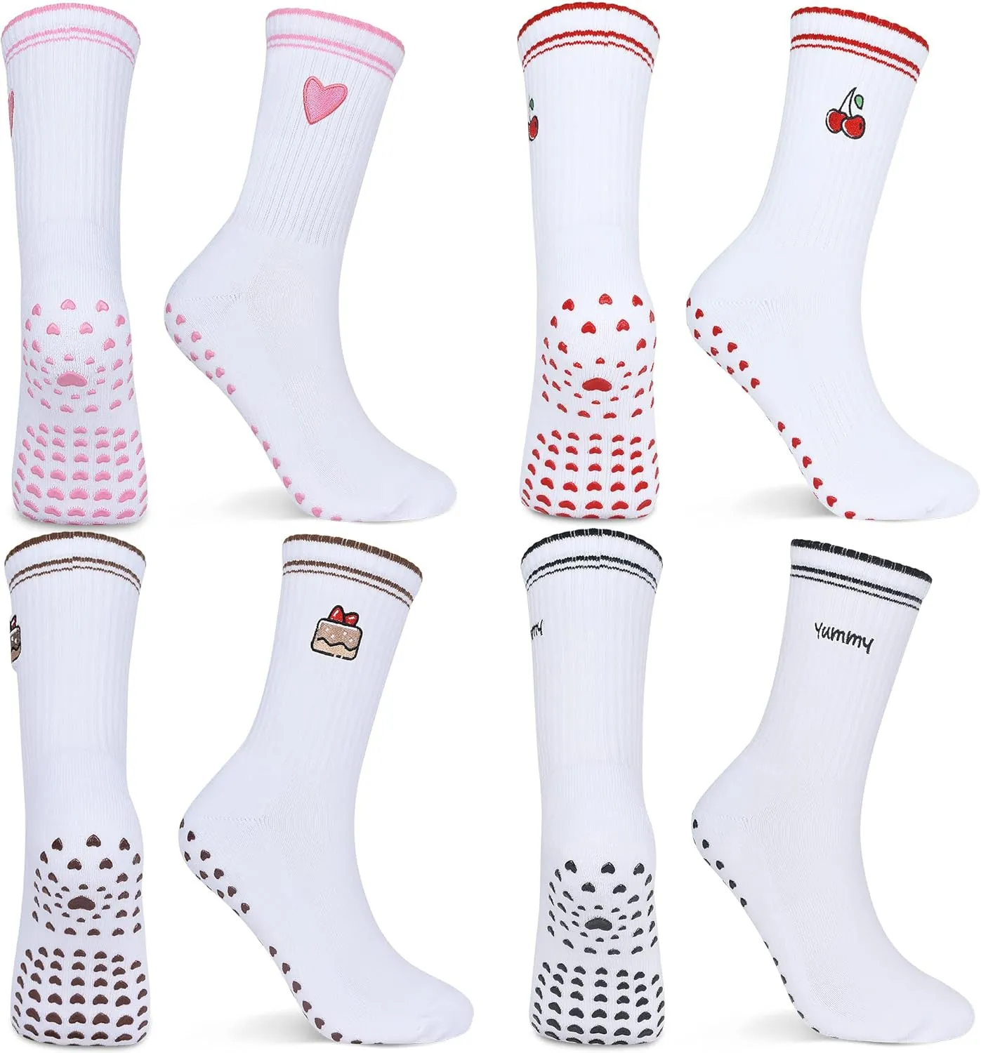 Grip Non-slip Cute Pilates Socks for Yoga,Barre,Reformers US Shoe Sizes 5-11