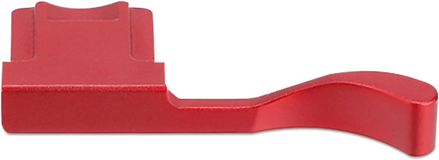 Haoge THB-X2R Metal Hot Shoe Thumb Up Rest Hand Grip for Fujifilm X100VI Fuji X100V Camera Red