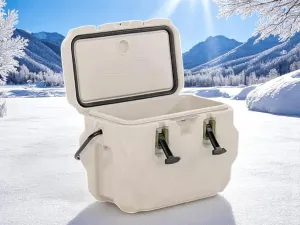Heavy-Duty Rotomolded Cooler, 65-Quart Capacity, with T-Latch System,Lockable,Grip and Slide feet