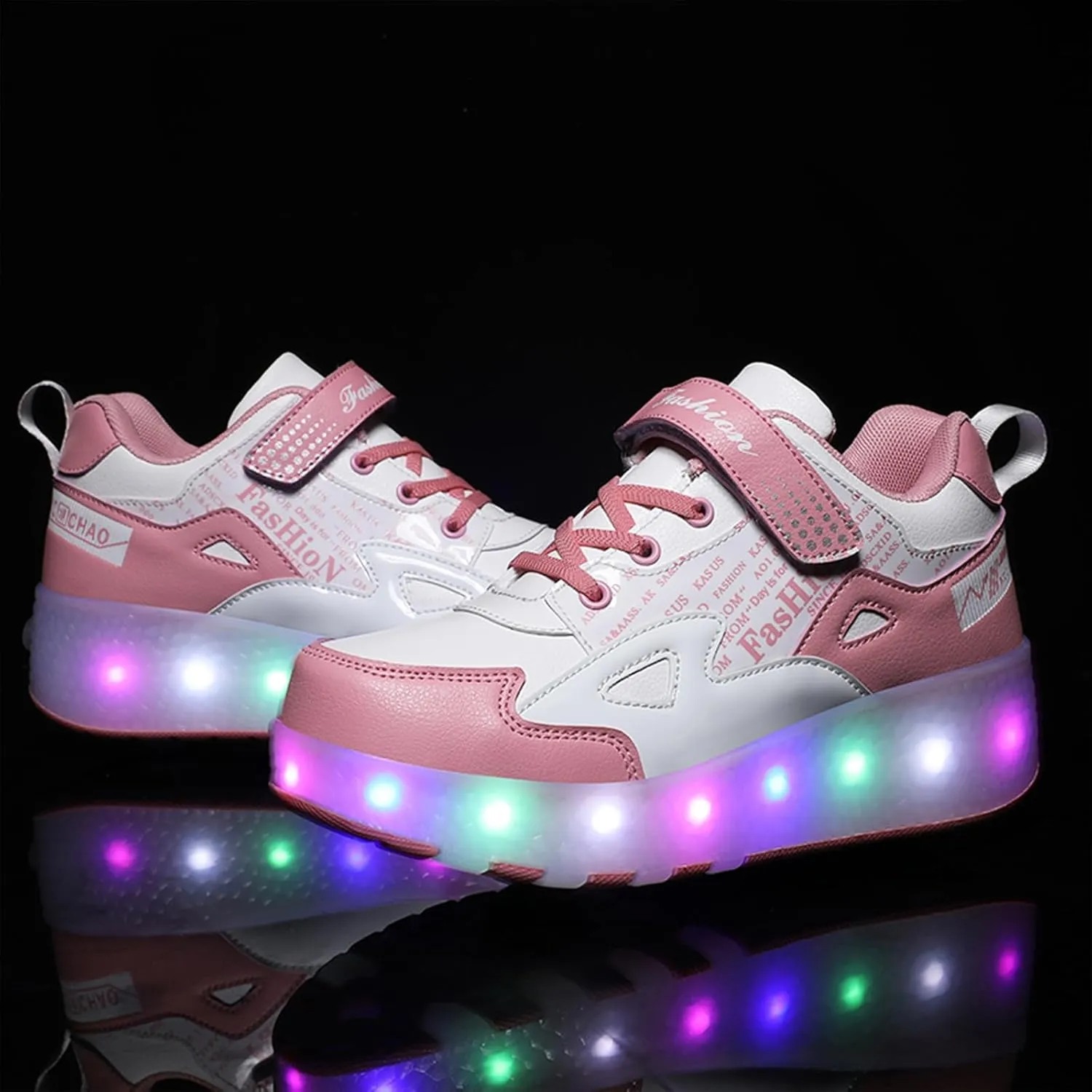 HHSTS Kids Shoes - New Upgraded with Wheels LED Light Color Shoes Shiny Roller Skates Skate Shoes Simple Kids Gifts Boys Girls The Best Gift for Party Birthday Christmas Day
