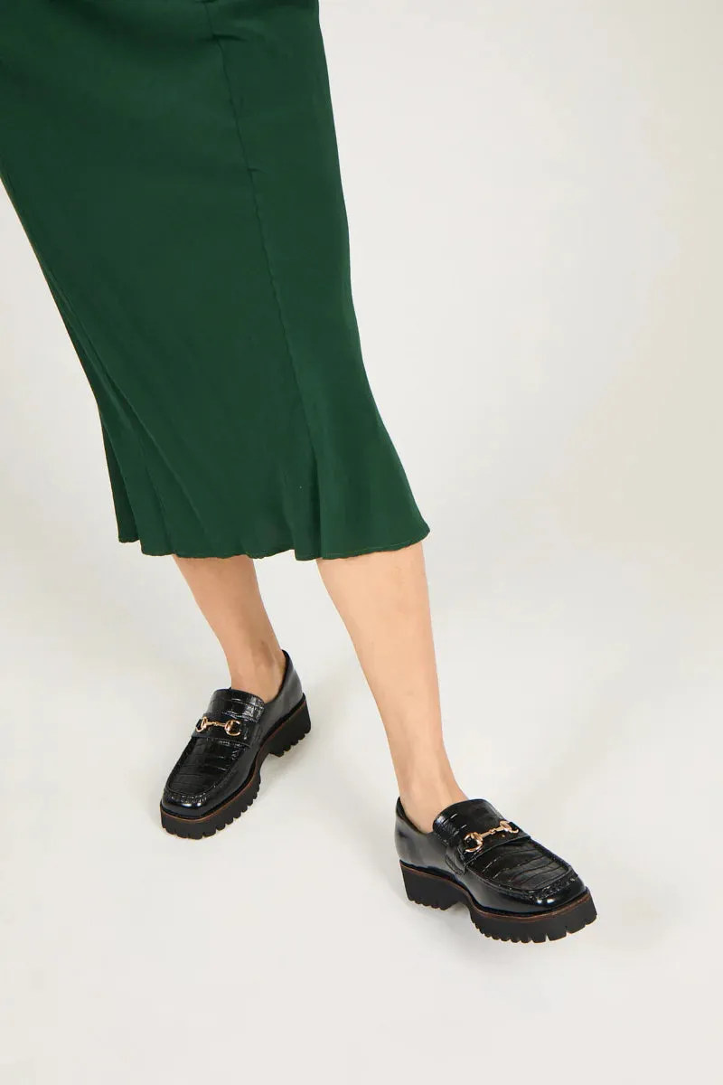 HK-2 Lug Sole Loafer Black Croc