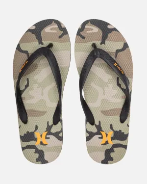 HURLEY ICON PRINTED MENS SANDAL - BLACK