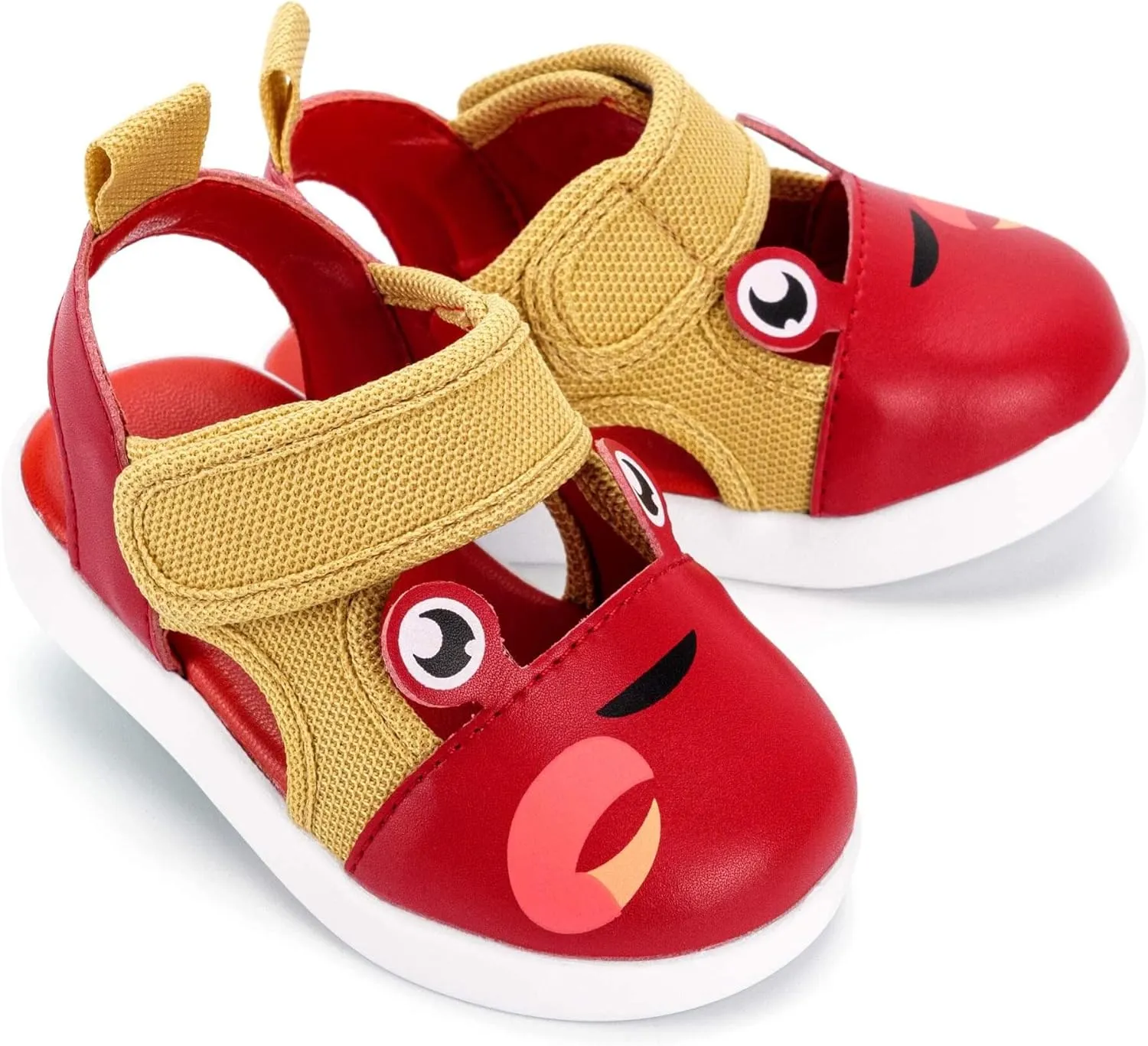 ikiki Non-Squeaky Sandals for Toddlers/Little Kids, Closed Toe