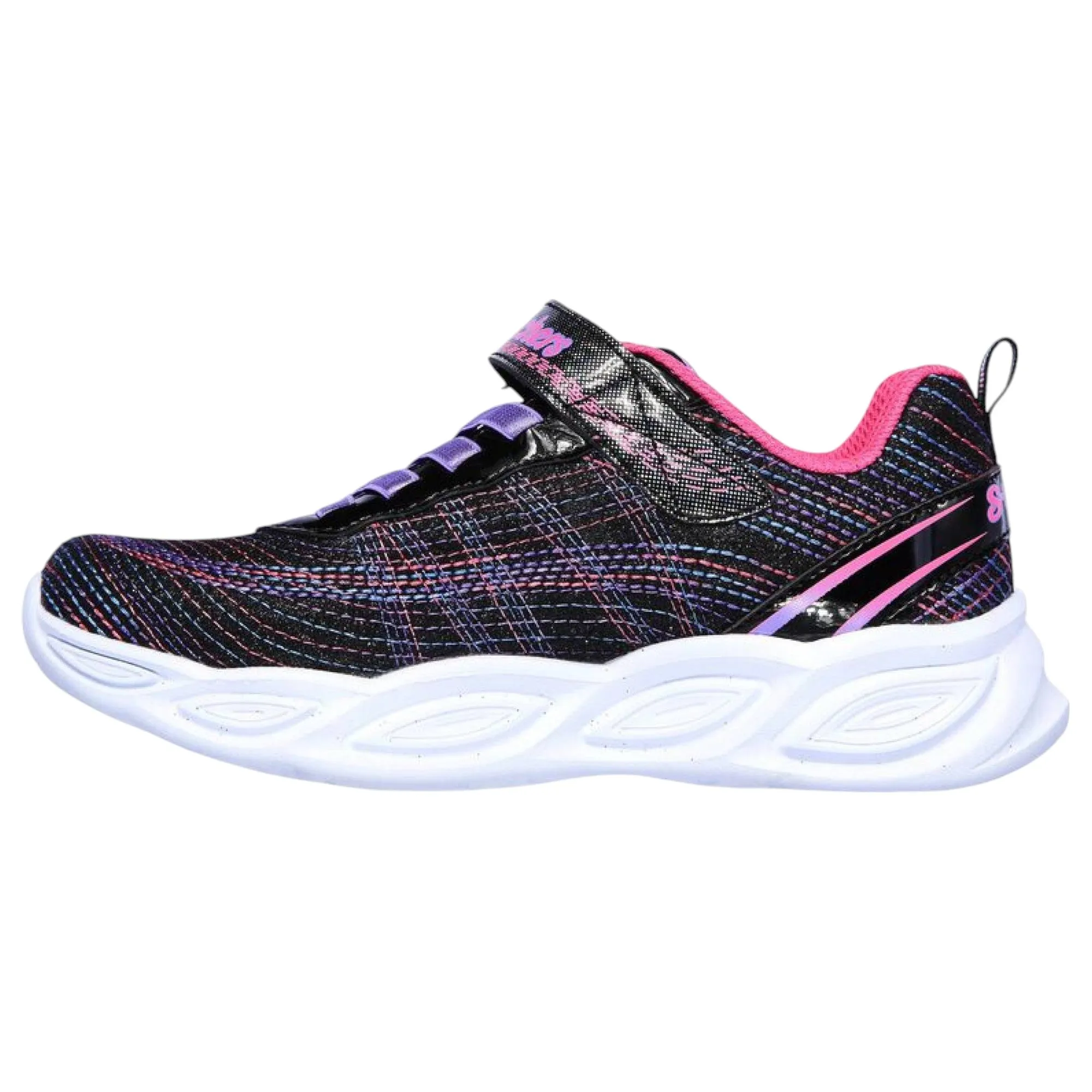 Infant Girls Skechers Shimmer Beams - Sparkle Glow Shoes Black/Multi