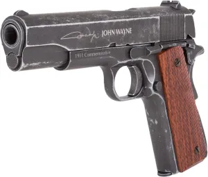 John Wayne 1911 Metal CO2 BB Pistol, Brown Grips air Pistol