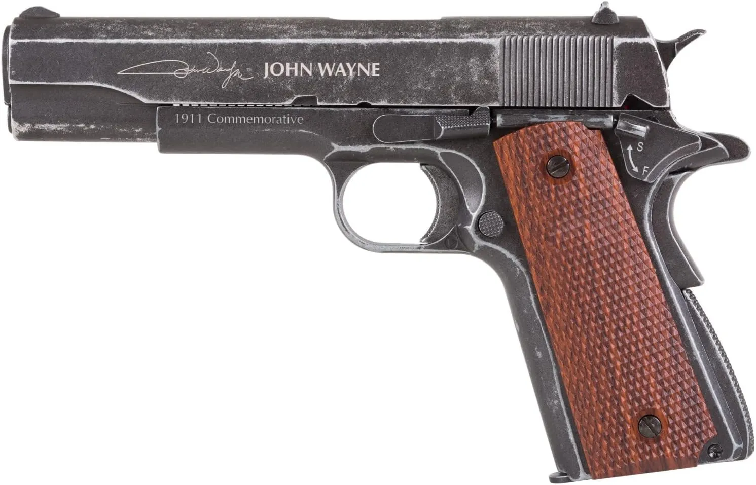 John Wayne 1911 Metal CO2 BB Pistol, Brown Grips air Pistol