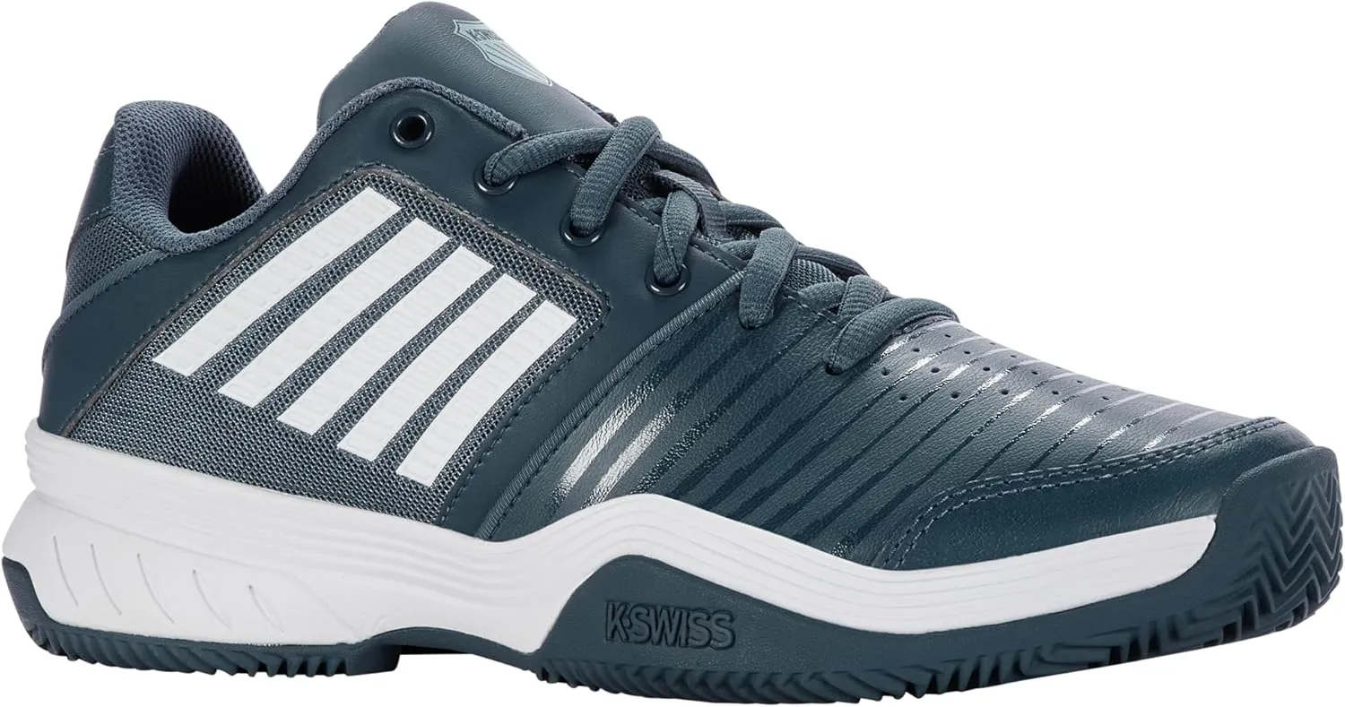 K-Swiss Men's Court Express Hb Tennis Shoe, Indian Teal White Aqua Splash, 13 Men
