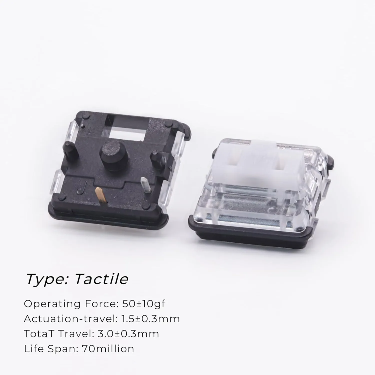 Kailh PG1350 Choc V1 Low Profile Keyboard Switches,5-Pin 20-70gf,Kailh Choc V1 Switch clicky&Linear and Tactile for Chocolate Mechanical Gaming Keyboard,Built-in LED Slot(Brown-35pcs)