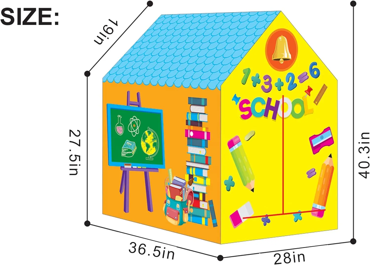 Kiddie Play School Playhouse Kids Play Tent for Boys & Girls Indoor Outdoor Toy