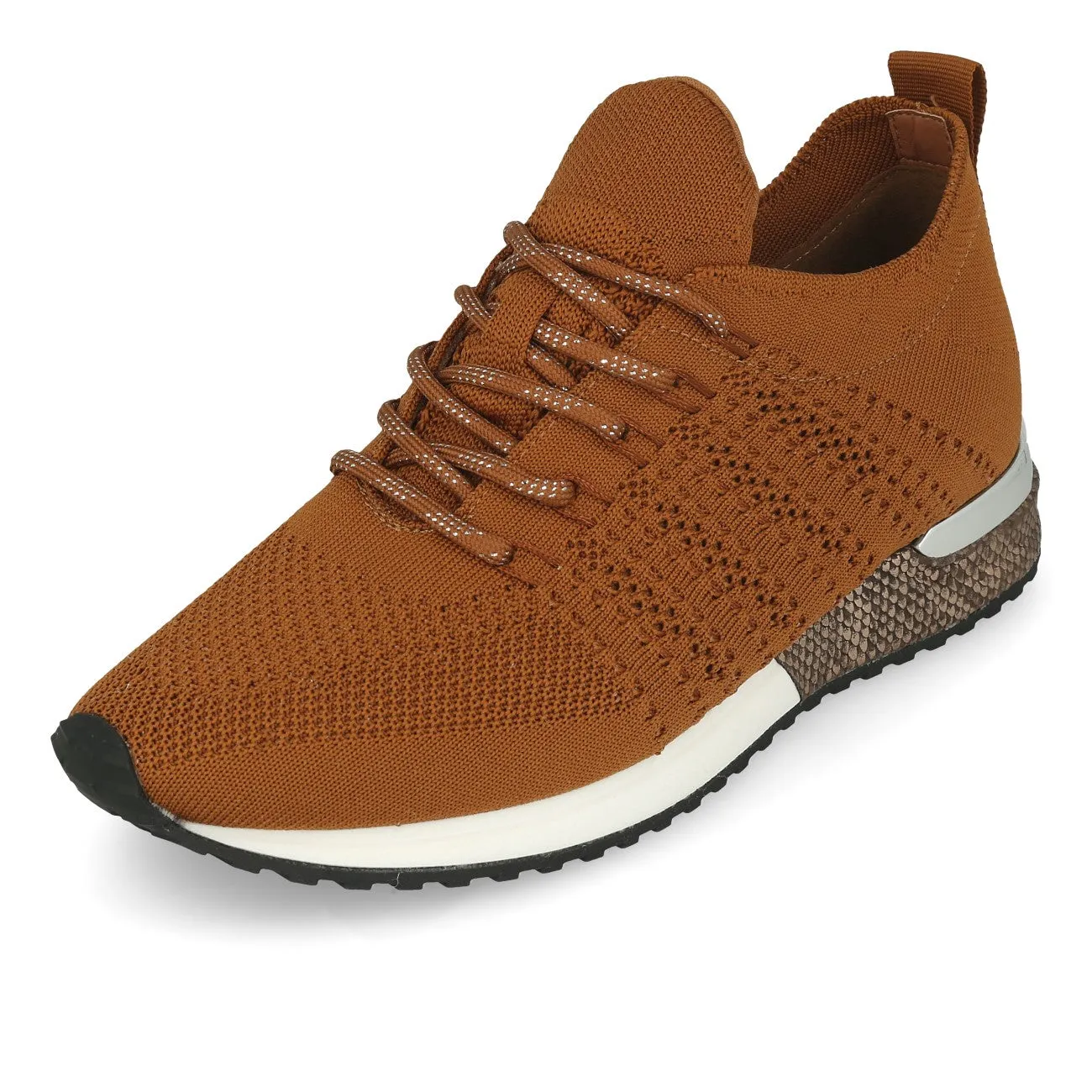 La Strada 1832649 Laced Up Knitted Damen Sneaker Light Brown Knitted
