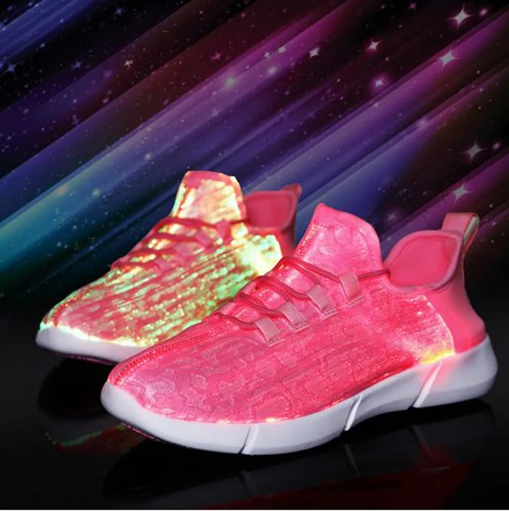 Led Fiber Optic Men Shoes