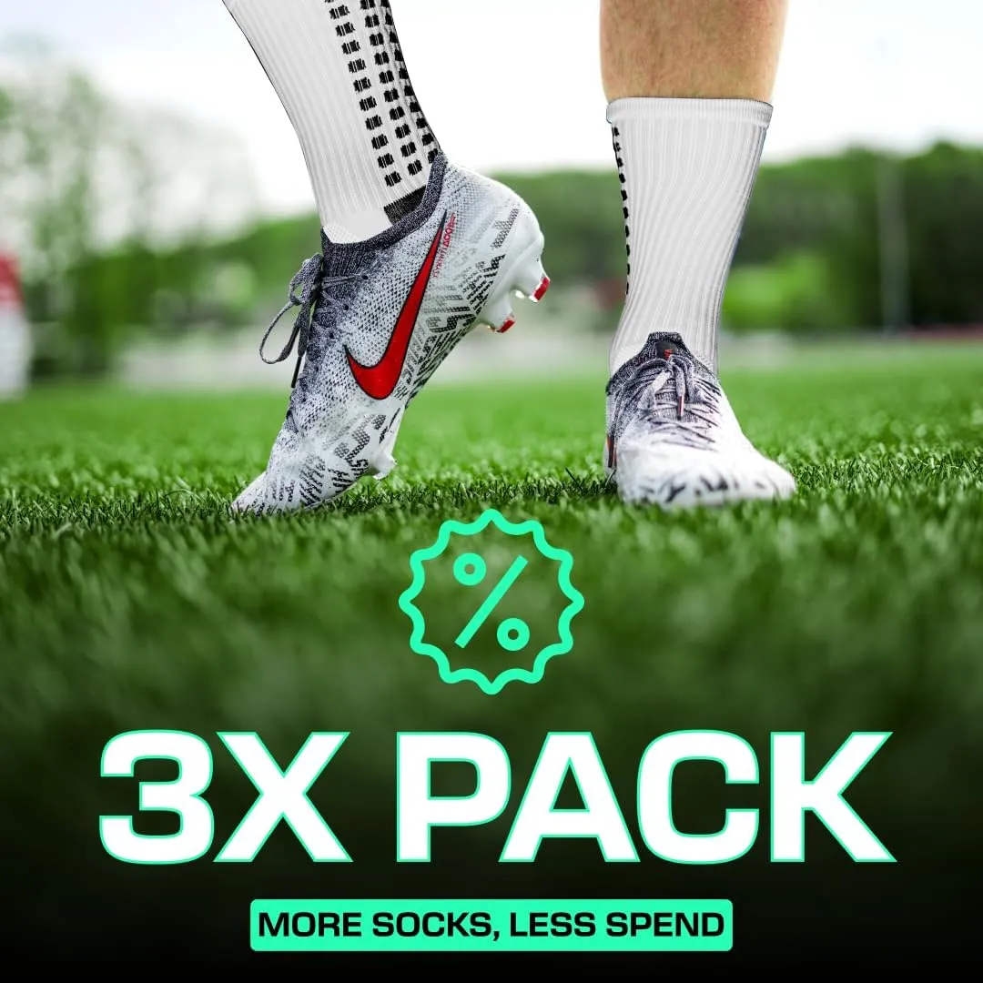 Lux Dual Grip Socks - Soccer Grip Socks for Men and Women. GripArray Performance & Comfort