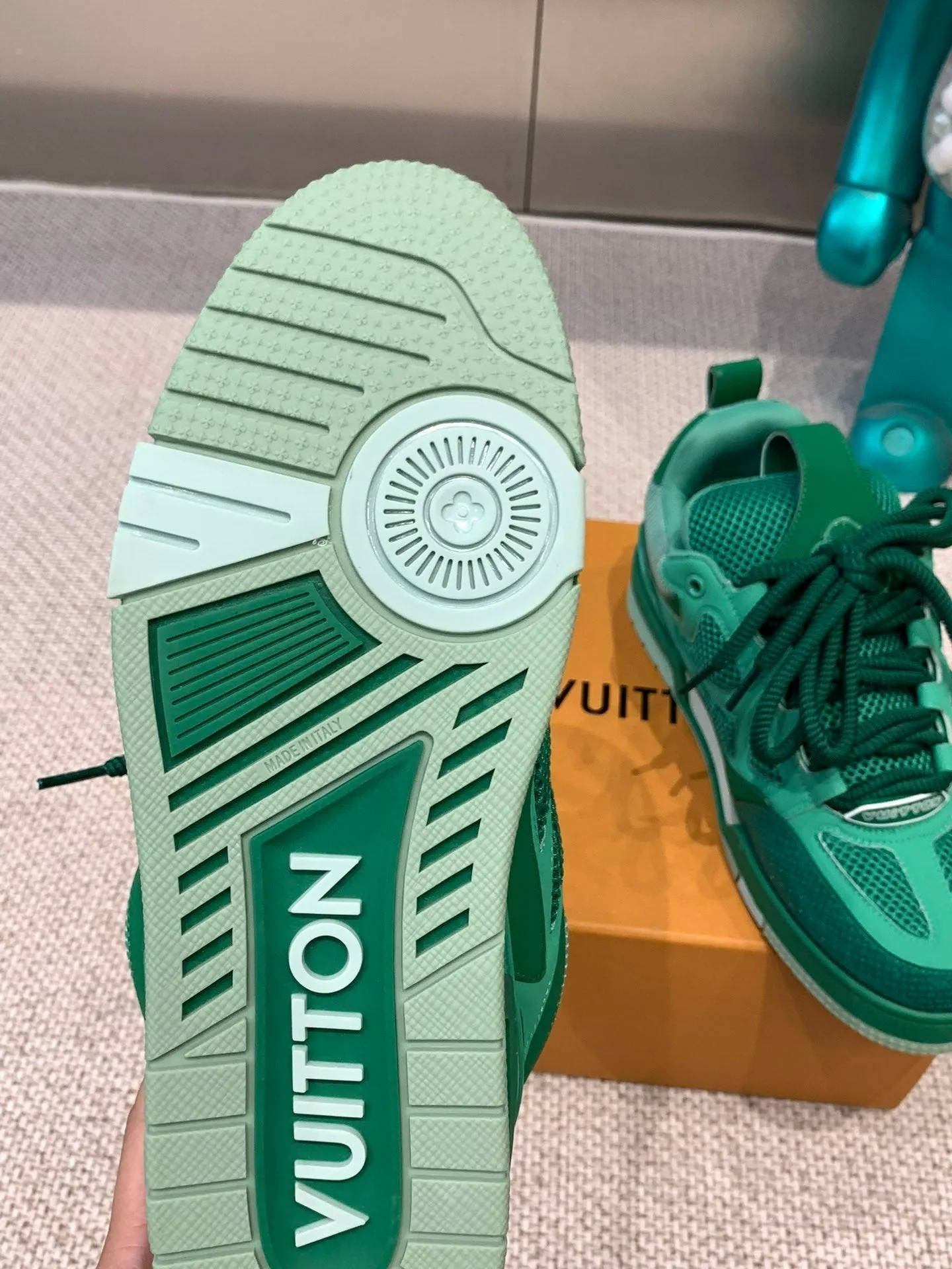 LV Skate Sneaker Green Cowhide