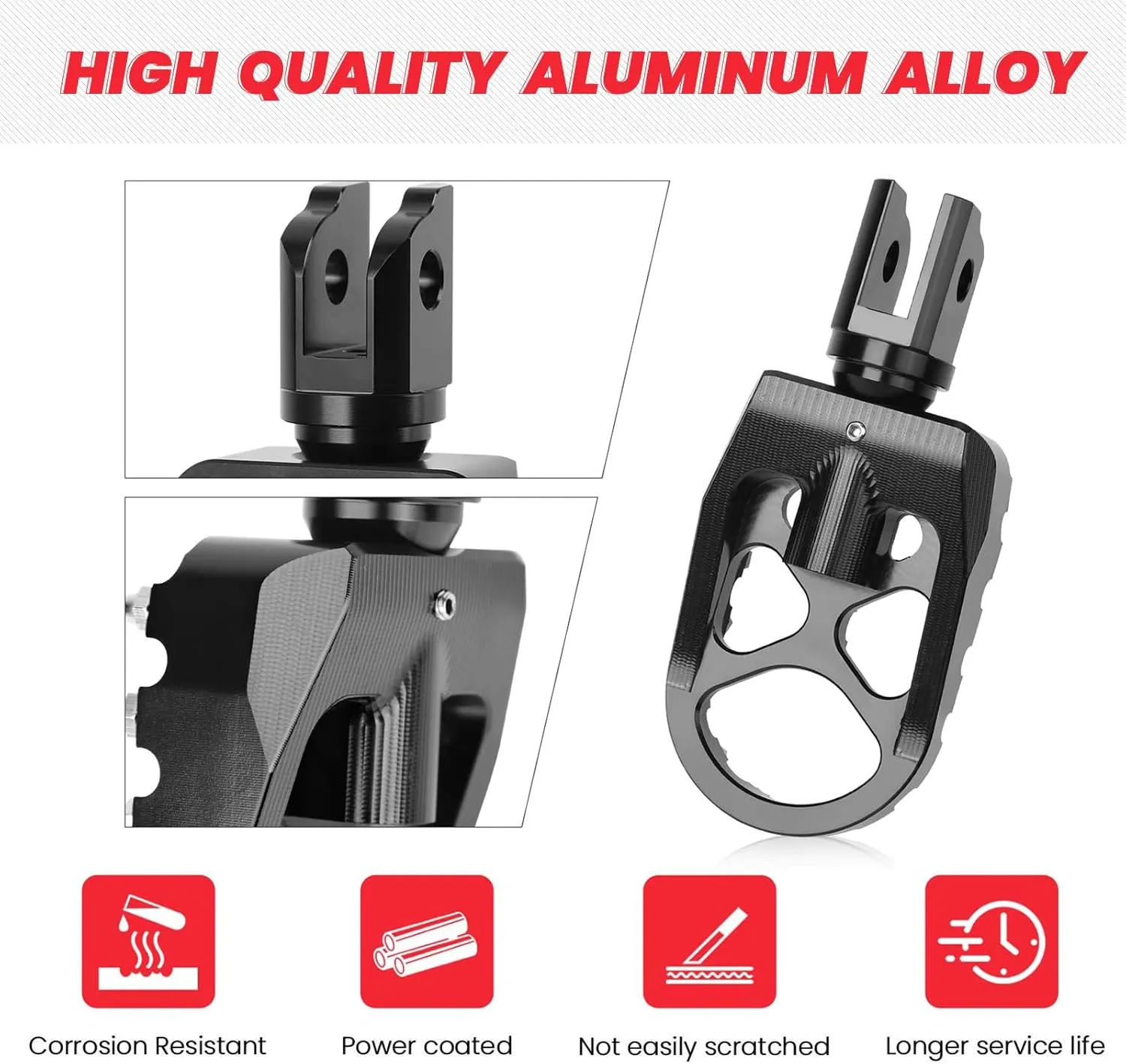 M8 Softail Front Foot Pegs compatible with Harley Davidson 2018-2025 FXST FXBB FXLR FXLRS FXLRST FLSB FXBR FXBRS RH1250S Street Bob Low Rider LowRider Breakout Rider's Footrest Pedal