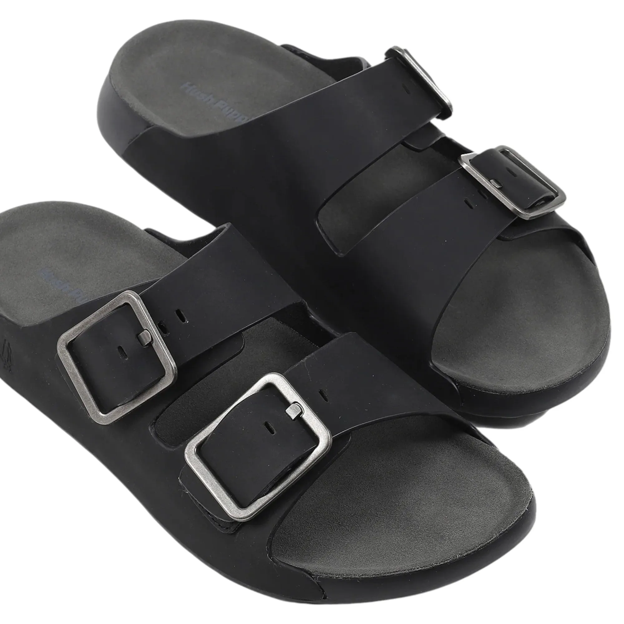 Mens Hush Puppies Hoges Sandals Black/Grey