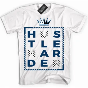 Midnight Navy 1s Sneaker Shirt Hustle Harder Graphic