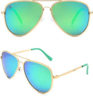 Mirrored Classic Polarized Lightweight UV400 Aviator Sunglasses for Men & Women - Golf, Hiking & Great Lifestyle Look