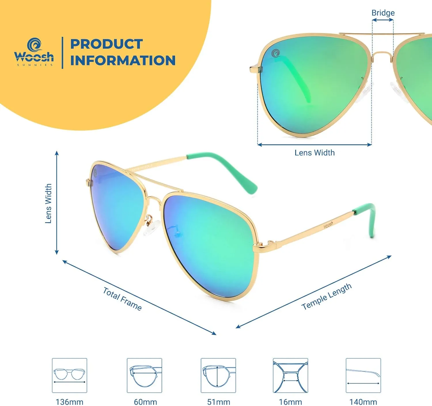 Mirrored Classic Polarized Lightweight UV400 Aviator Sunglasses for Men & Women - Golf, Hiking & Great Lifestyle Look
