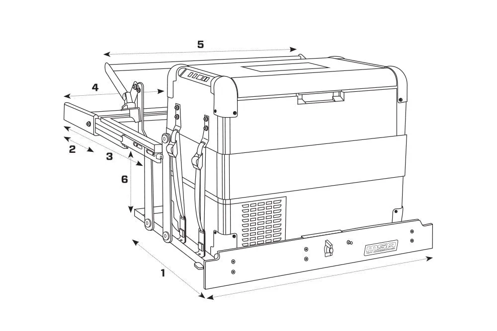 MSA 4x4 DS50 Fridge SIDE Drop Slide
