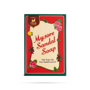 Mysore Sandal Soap - 125 Gms | Pure Sandalwood Oil Soap/ Bathing Soap/ Herbal Soap/ Bath And Body Wash