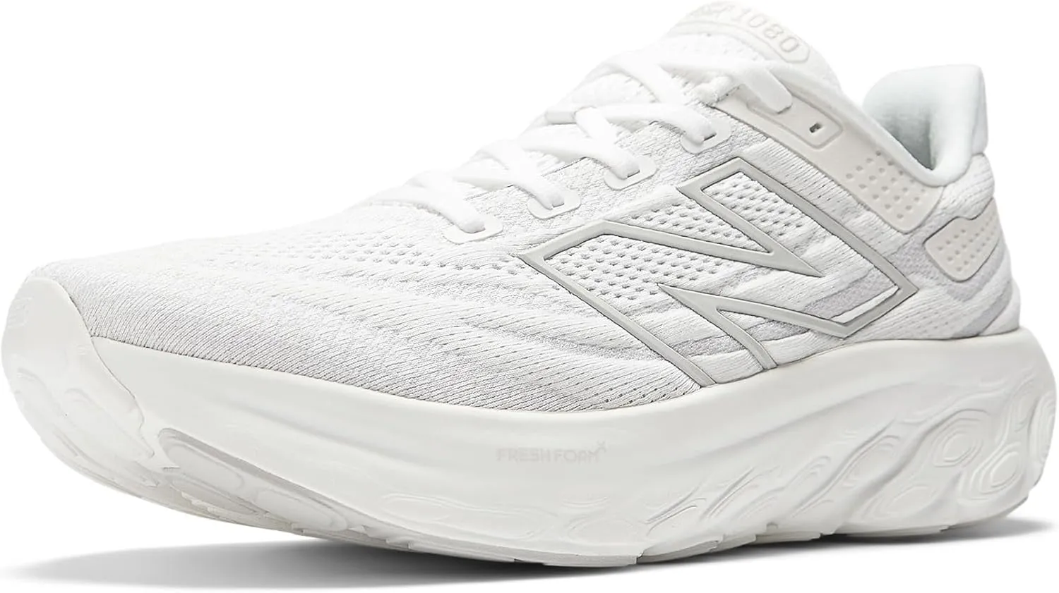 New Balance Men's M1080W13 Running Shoe, White/Light Silver Metallic, 14 X-Wide