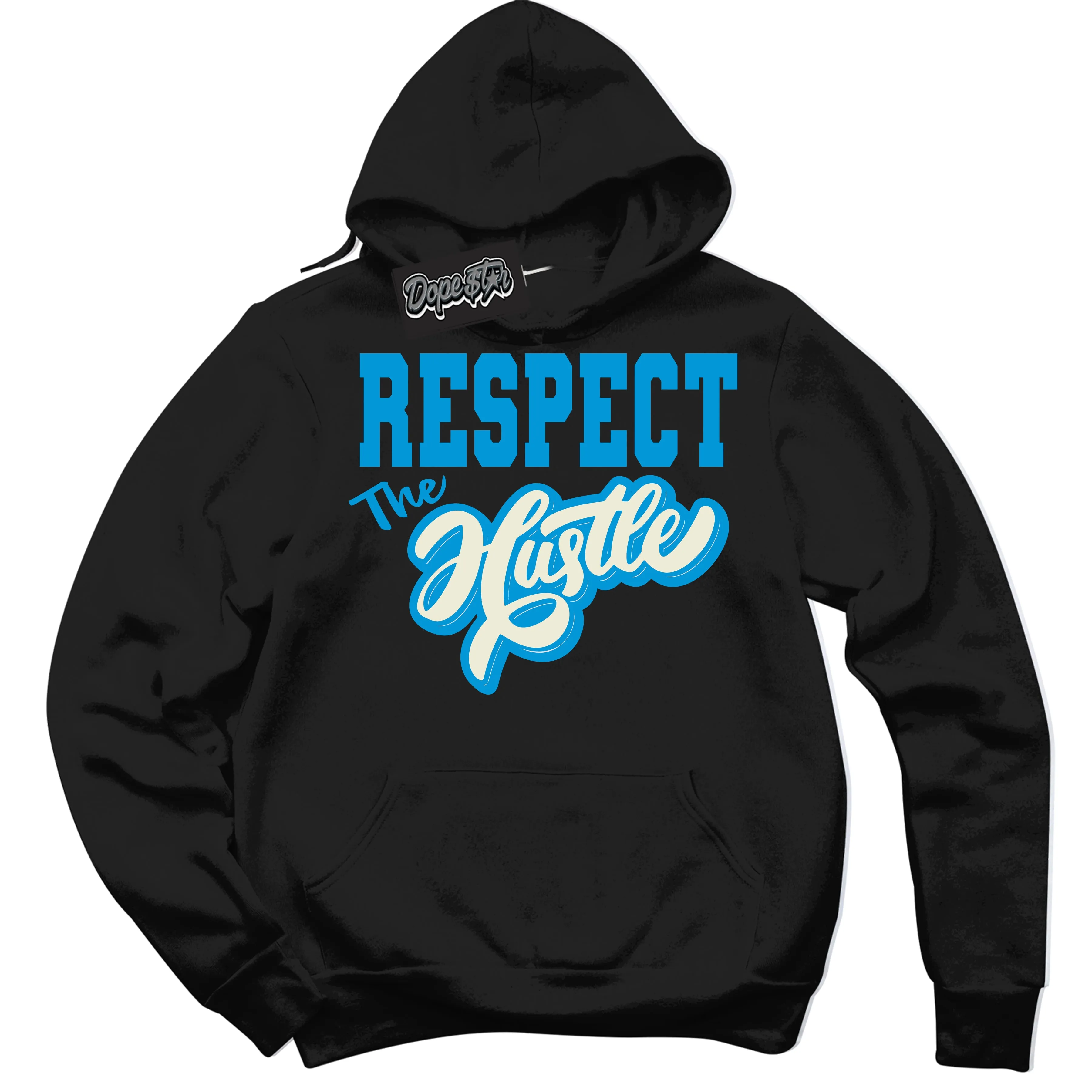 Next Nature Light Khaki Star Blue Dunk Sneaker Hoodie Respect The Hustle Graphic