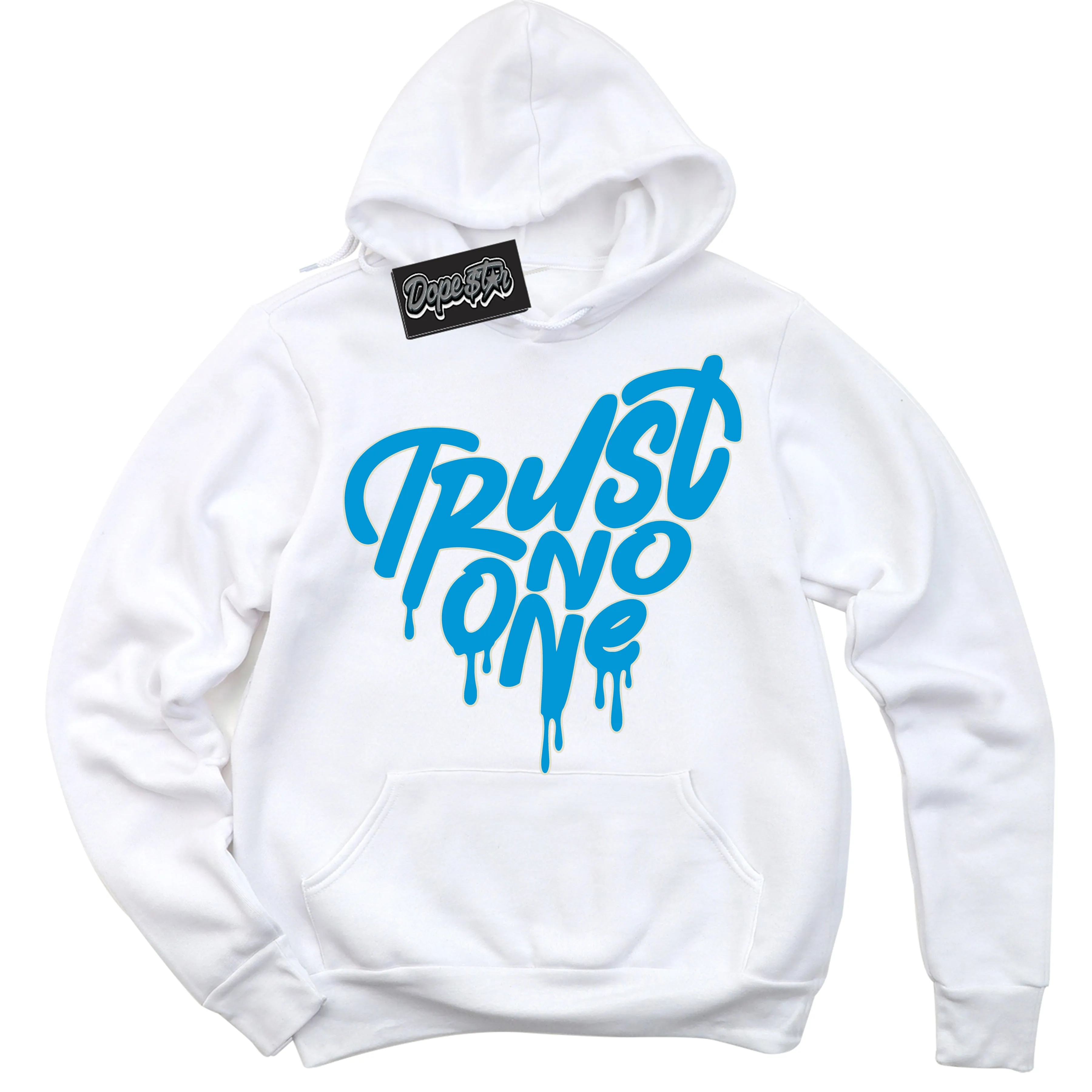 Next Nature Light Khaki Star Blue Dunk Sneaker Hoodie Trust No One Heart Graphic