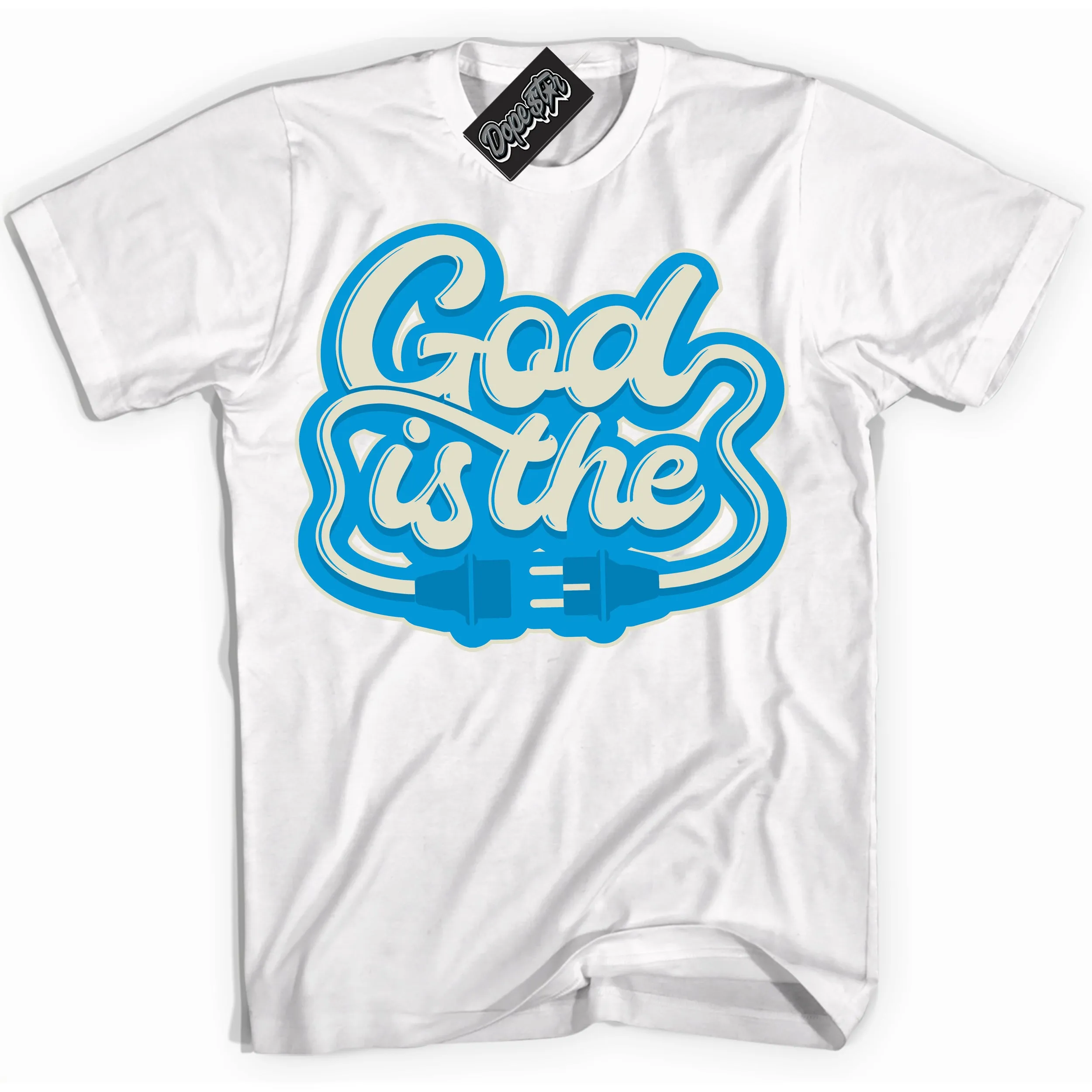 Next Nature Light Khaki Star Blue Dunk Sneaker Shirt God Is The Graphic