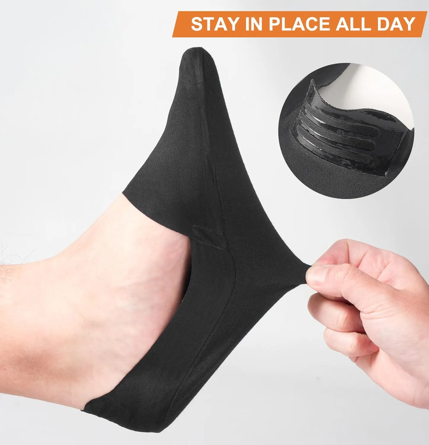 No Show Socks Men Women Nylon Non Slip Low Cut Invisible Liner Footies Thin Silk Socks for Loafers Boat 6 Pairs