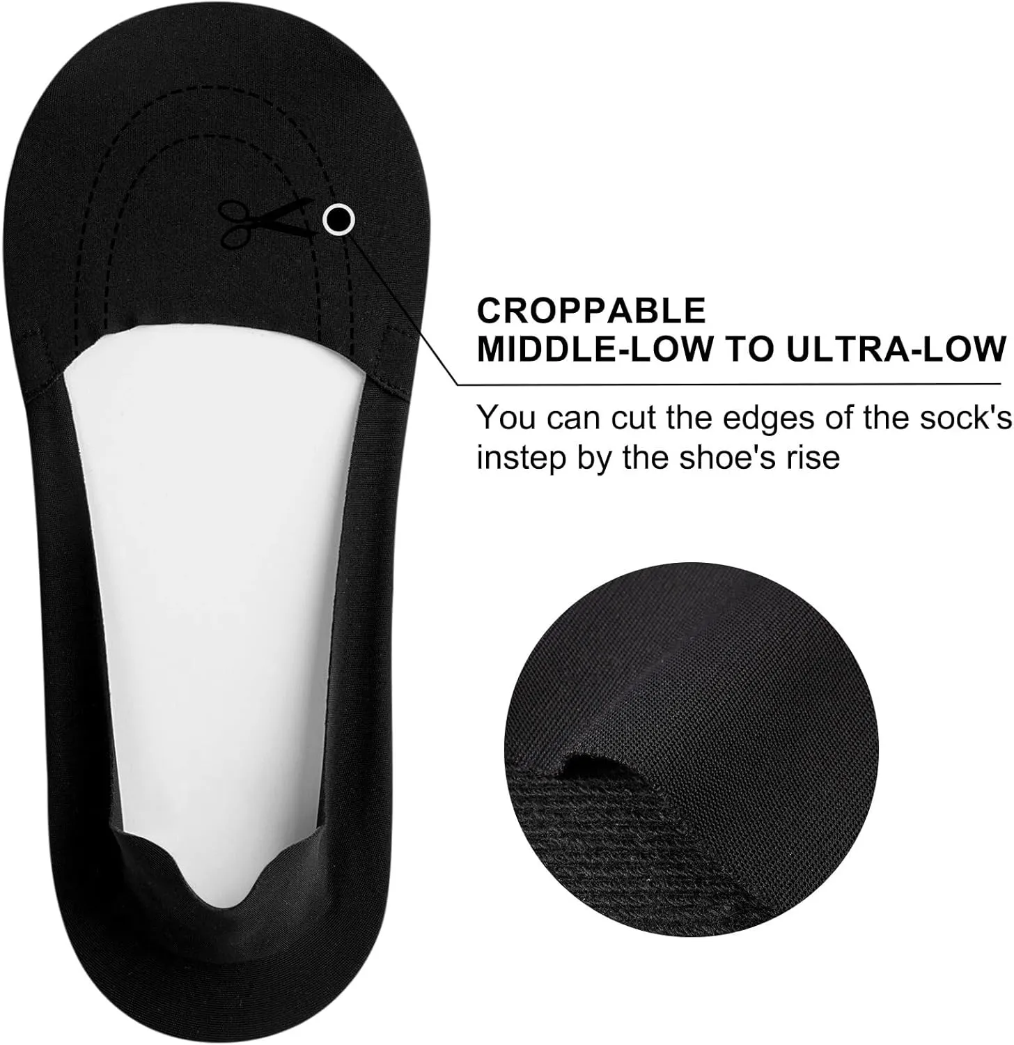 No Show Socks Men Women Nylon Non Slip Low Cut Invisible Liner Footies Thin Silk Socks for Loafers Boat 6 Pairs