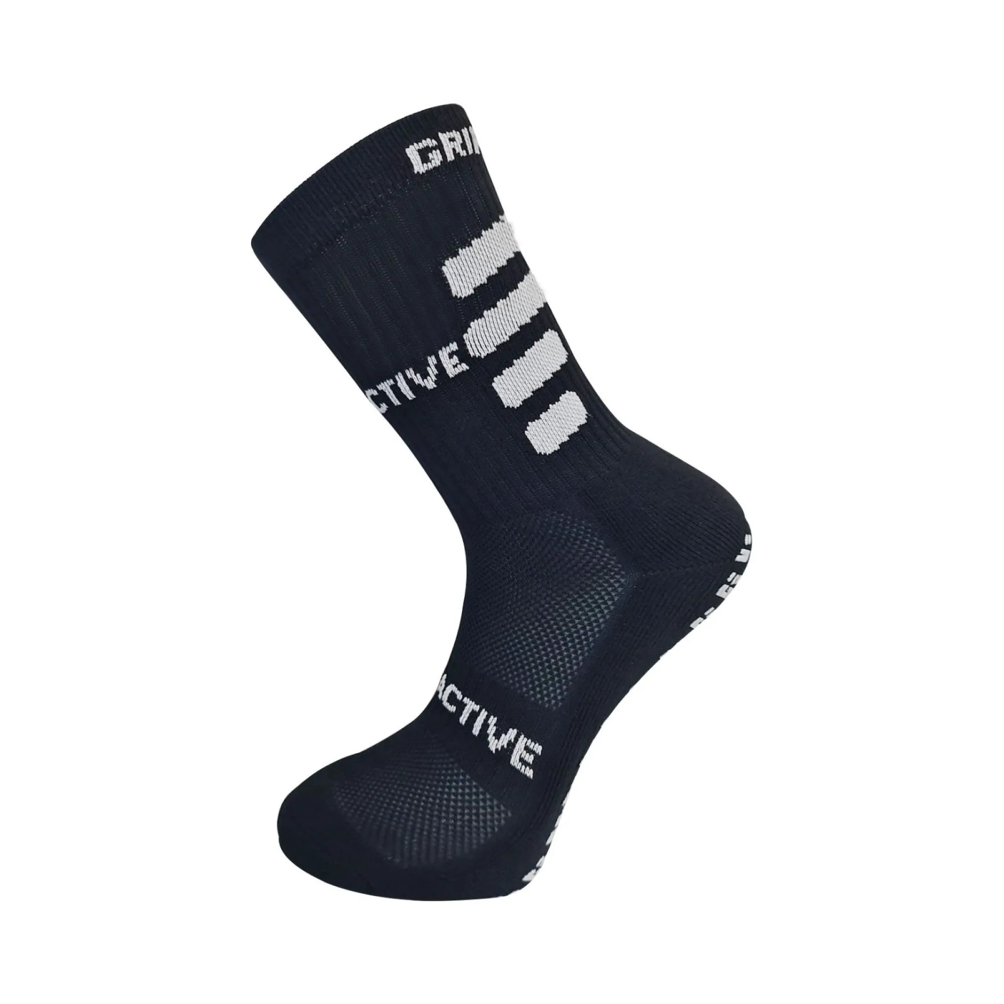 Non Slip Grip Socks Black/White