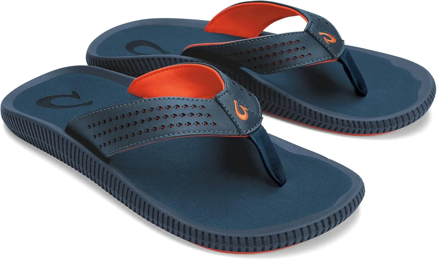 OLUKAI Ulele Men's Beach Sandals, Water Resistant Flip Flops, Arch Support & Comfort Fit, Lightweight & Durable, Enhanced Grip & Traction