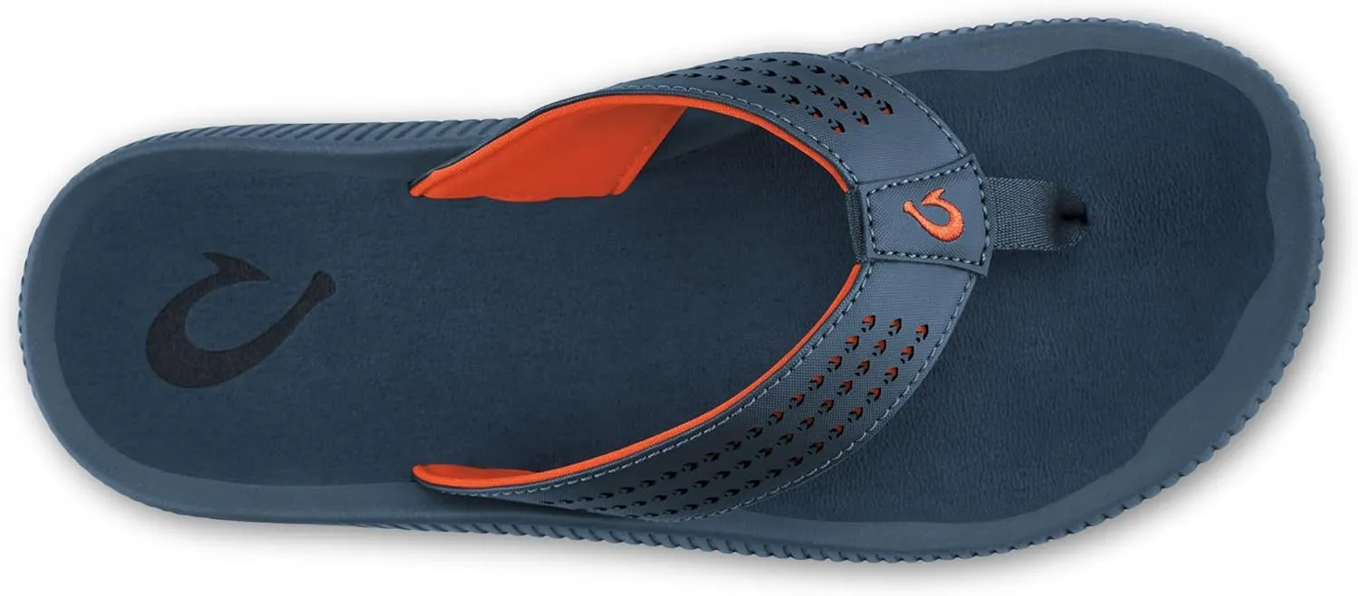 OLUKAI Ulele Men's Beach Sandals, Water Resistant Flip Flops, Arch Support & Comfort Fit, Lightweight & Durable, Enhanced Grip & Traction