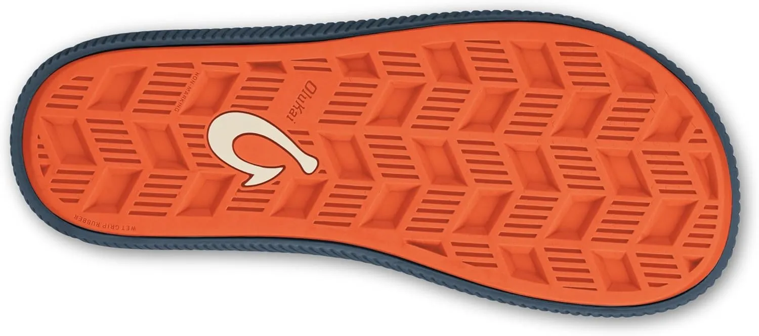OLUKAI Ulele Men's Beach Sandals, Water Resistant Flip Flops, Arch Support & Comfort Fit, Lightweight & Durable, Enhanced Grip & Traction