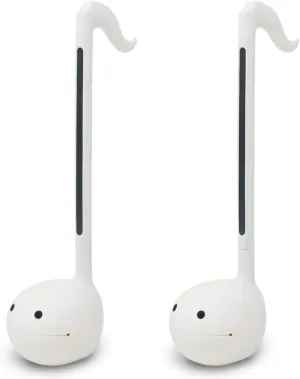 Otamatone Japanese Electronic Musical Instrument Portable Music Synthesizer from Japan by Maywa Denki Studio Award Winning, Educational Fun Gift for Children, Teens & Adults - White Set of 2