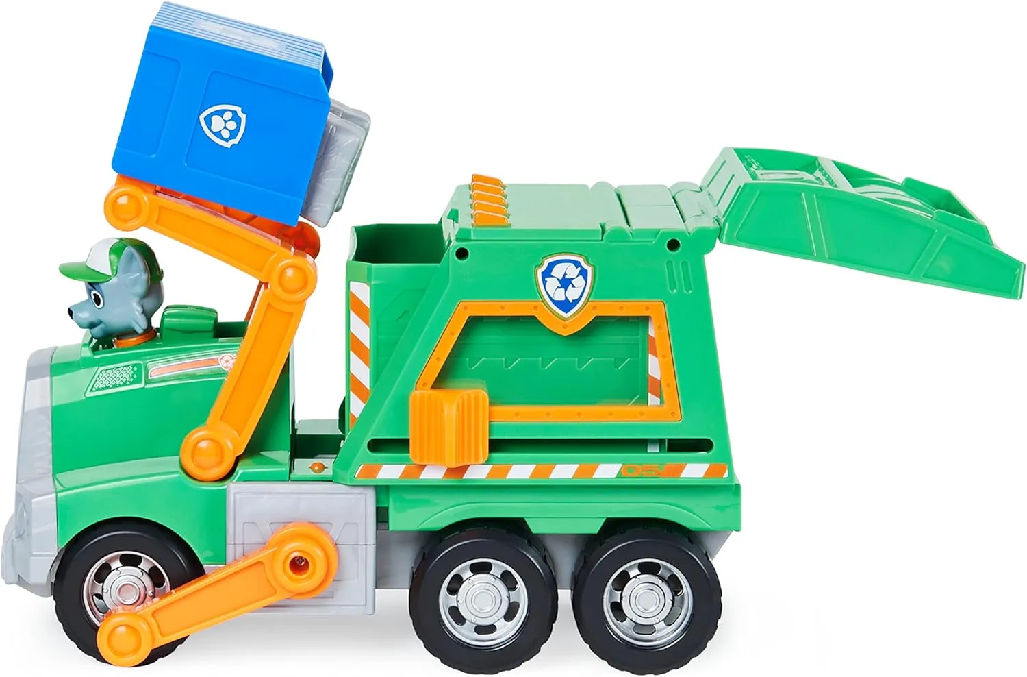 Paw Patrol, Rockyâ€™s Reuse It Deluxe Truck with Collectible Toy Figure and 3 Tools, for Kids Aged 3 and up